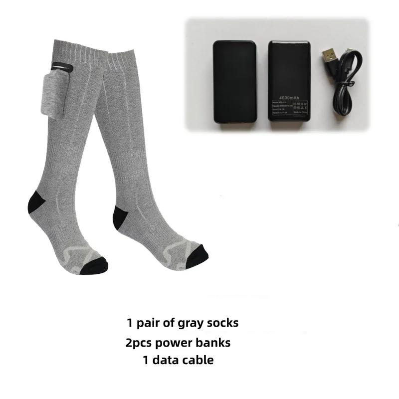 Heated Socks for Men and Women,3-Temperature Control,Washable Electric Heating Socks for Winter-Ideal for Cycling,Hiking,Camping
