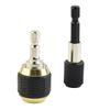 2pcs Hex Shank 60mm Keyless Drill Chuck Driver Quick Change Convertor Adapter