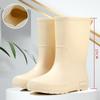 Mode Plus Samt Mittelhohe Damen Gummistiefel Regenstiefel Regenstiefel Outdoor Arbeit Rutschfest Wasserdicht Gummischuhe
