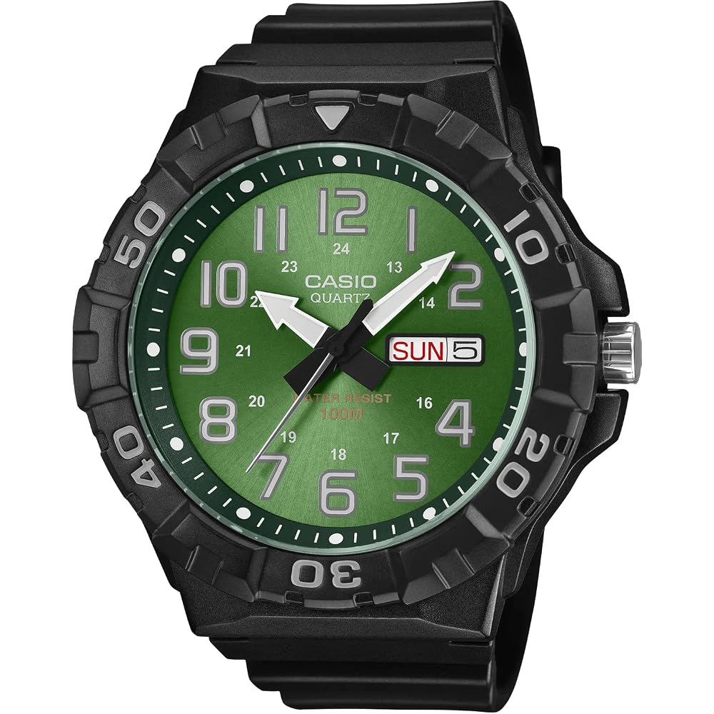 [CASIO] Standard STANDARD BIG FACE Quartz Watch MRW-210H-3BV Men s Green Kyokko Dial Overseas Mod...