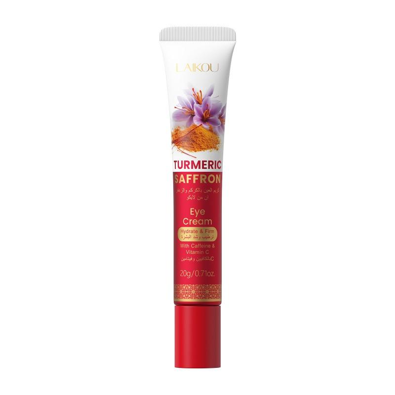 LAIKOU Triple Roller Eye Cream Smooth Fine Lines Turmeric Saffron 20ml Hydrating and Moisturizing Eye Care 20