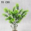 YO CHO Künstliche Pflanzen Plastikzweige Grünes Gras Kunstpflanzen Zweige Blätter Gras Blumenarrangement Hochzeitsparty Heimdeko