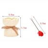 Stainless Steel Fruit Fork Set with Rose Holder Creative Food Picks Tableware Accessories for Home Party Dessert Platter