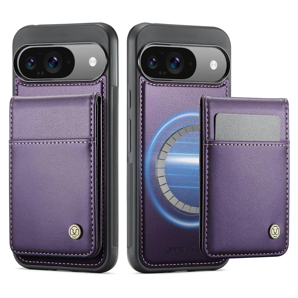 Magnetic 2 In 1 Detachable for Google Pixel 9 Pro XL/9 Pro/9A Wallet Case with Card Holder, Magnetic Flip Kickstand Credit Slots