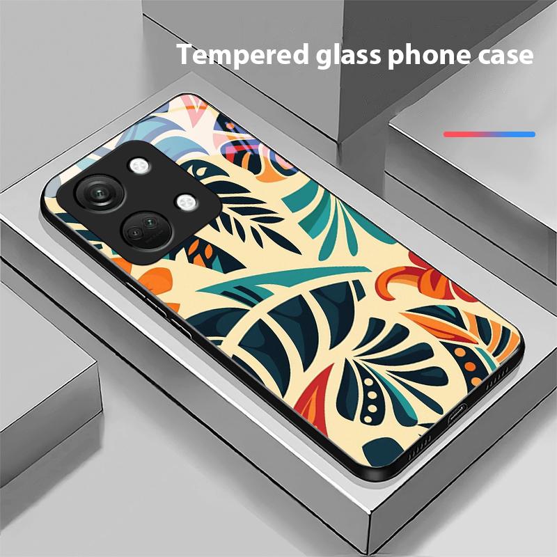Tropical Rain Forest For OnePlus Nord 3 5 6T 7 Pro 8 12 10T Reno8 Lite 5G 10R Nord N30 Shell Tempered Glass Phone Case Black