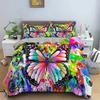 Schmetterling Bettbezug King Queen Größe Tier Floral Bettwäsche Set für Teenager Erwachsene Schöne Blume Polyester Steppdecke