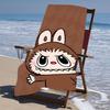proof beach towel with a labubu pattern - soft,absorbent,quick-drying,machine washable - perfect for swimming,camping,bathing