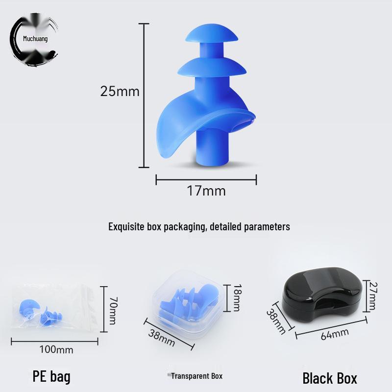 Silicone Waterproof Swimming Earplugs & Nose Clip Set - New Upgrade