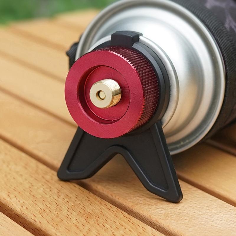Outdoor Stove Camping Gas Converter Adapter with Fixed Bracket Camping Gas Stove Conversion Head Furnaces Converter