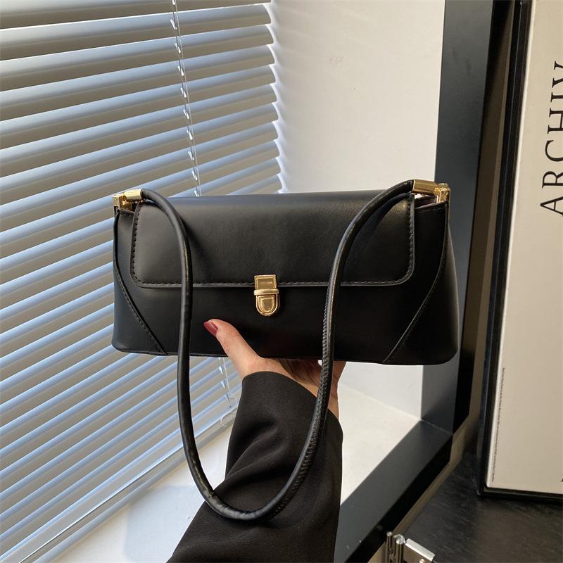 

New baguette bag niche design high-end sense simple retro underarm bag texture shoulder bag women