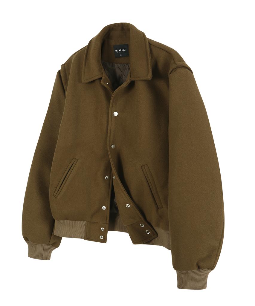 Easy No Easy Varsity Jacket - Brown