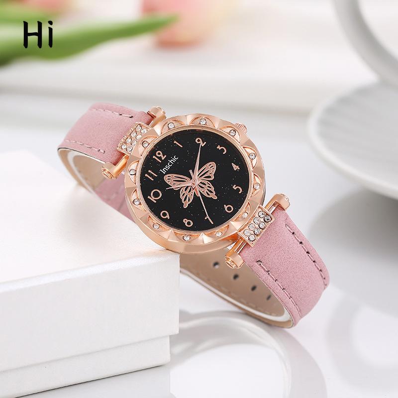 

New Ladies Watch Fashion Personality Simple Quartz Watch Butterfly Digital Belt Watch