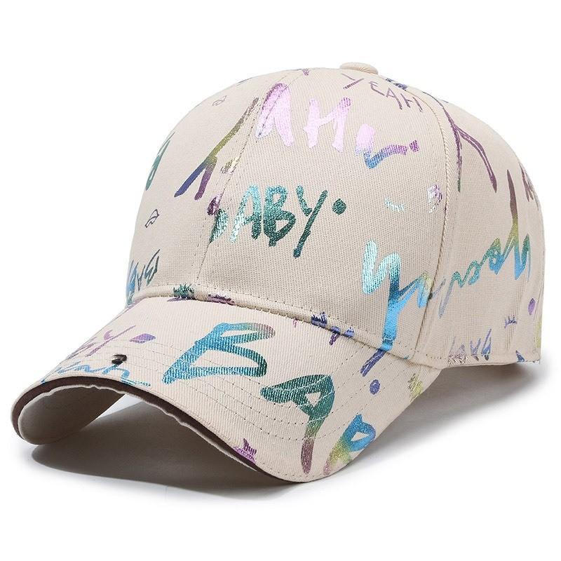 Baseball Colorful Graffiti Cap Adjustable Peaked Caps Outdoor Breathable Hat