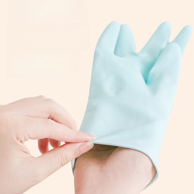 Kitchen Cleaning Gloves For Women Household Durable Rubber Waterproof Non Slip Gloves For Washing Dishes Clothes Cooking