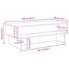 Coffee Table Black Oak Effect 100 X 46 X 35 Cm Engineered Wood