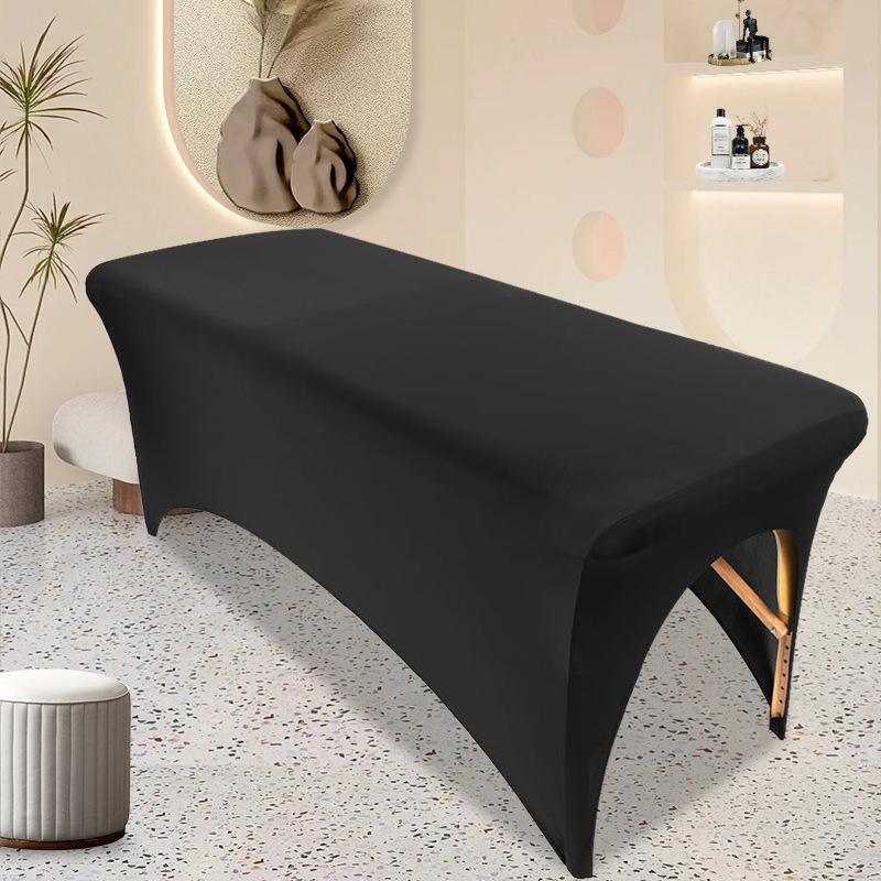 Solid minimalist style tablecloth high elasticity bed cover for beauty beds dining table anti slip anti stain arched table cover