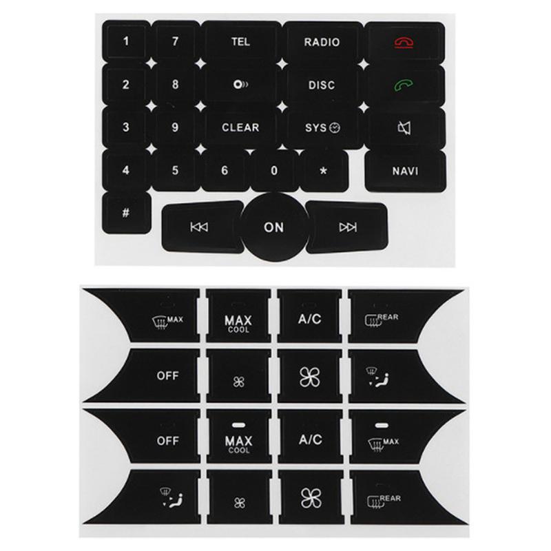 Car A/C Door Lock Window Switch Button Repair Sticker Decals Stickers For Benz GLK350 C Class CLS C218 W172 W204 W212 W218 W207