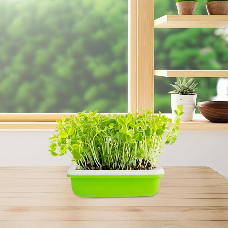 Home Garden Hydroponic Growing Box Bean Pea Wheat Seedling Sprouter Tray Cat Grass Grow Germination Soilless Planting Pot