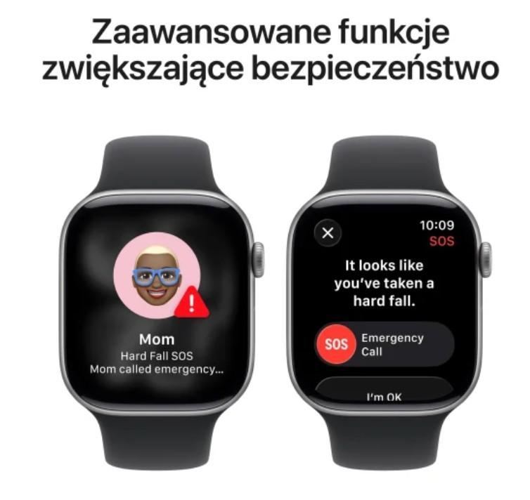 Watch Series 11 GPS+Cellular 46mm Space Grey Aluminium Case with Black Sport Band - M/L