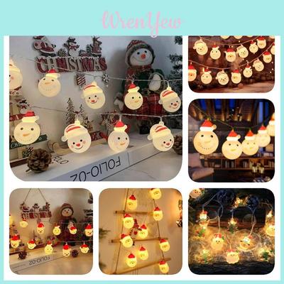 Beautifully Crafted Led Christmas String Lights With Classic Santa And Snowman Figures For Joyful Atmosphere