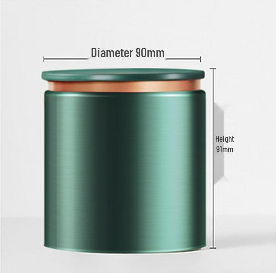 Round Tinplate Tea Can for Longjing & Xinyang Maojian Tea, Three Liang Capacity