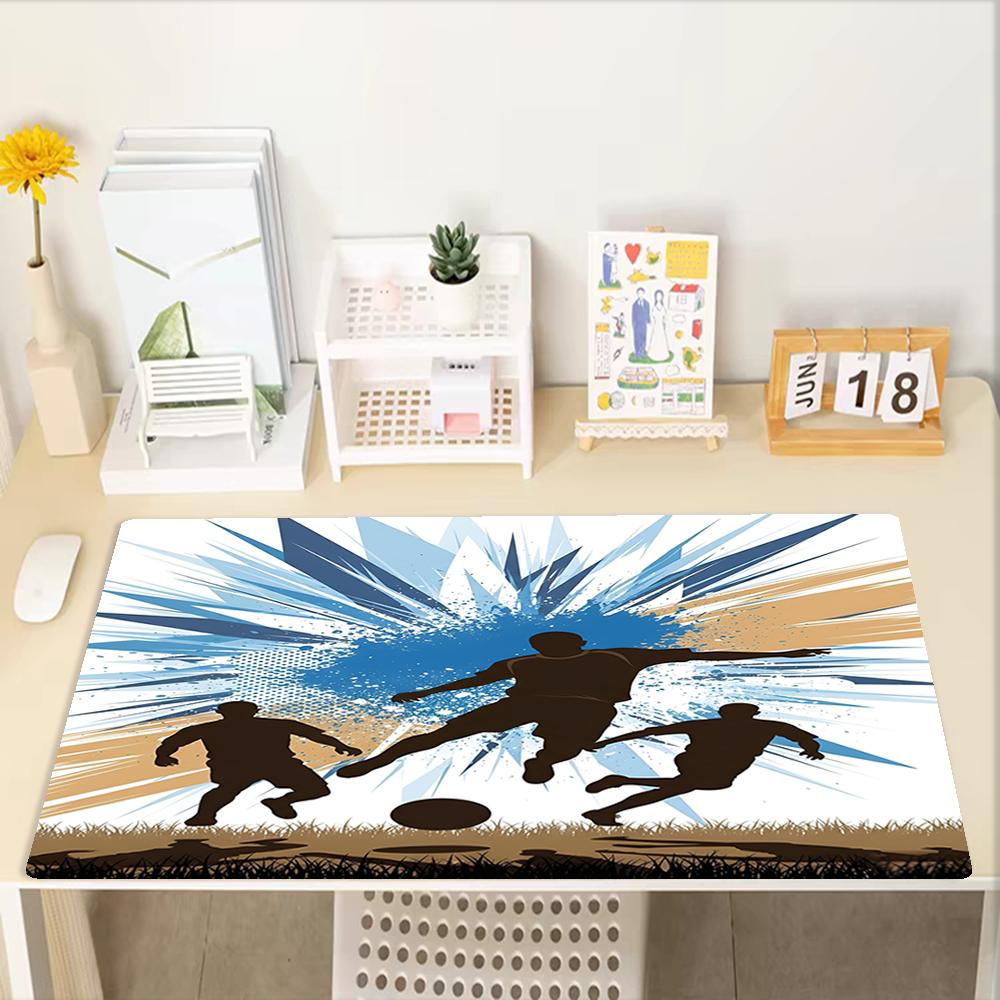 Soccer Theme Mouse Pad, Non Slip Rubber Base, Multifunctional Office & Home Decor, Perfect for Workspace Personalization.