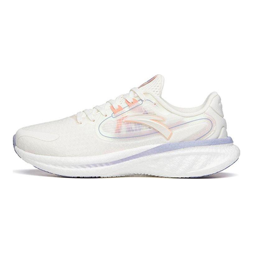 Anta Mars Foam Shock Absorption Non-Slip Wear-Resistant Low-Top Running Shoes Women sneaker Ivory-White 122135585-4