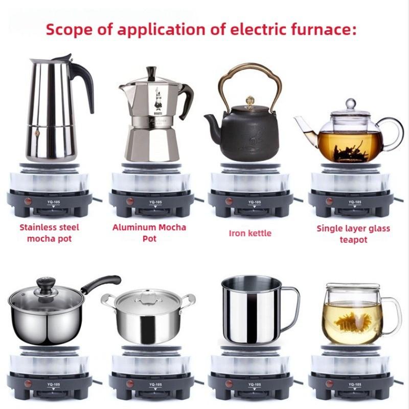 500W Portable Plug In Heating Furnace Small Household Hot Plate Mini Multifunctional Heating Electric Stove