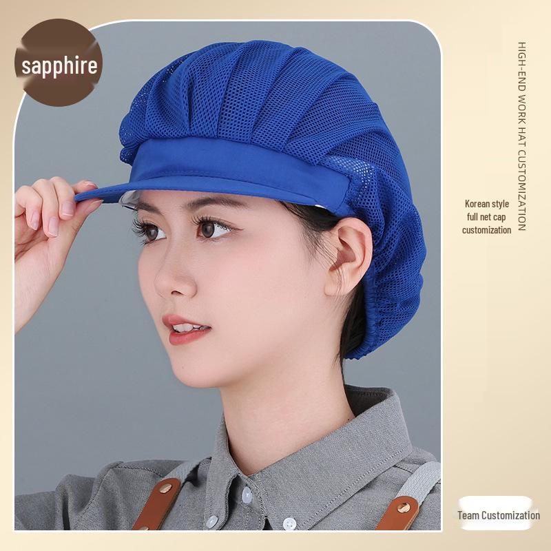Women's Breathable Dustproof Kitchen Chef Hat - Sanitary Head Cover for Catering and Workshops