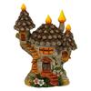 Graverad Design Trä Miniatyr Älva Tomte Älvdörr Fönster Dörr Figurer Gräsmatta Prydnad Trädgårdsdekoration Utomhus Barnpresent