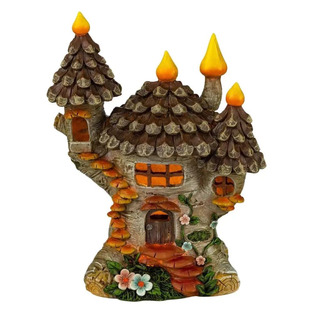 Graverad Design Trä Miniatyr Älva Tomte Älvdörr Fönster Dörr Figurer Gräsmatta Prydnad Trädgårdsdekoration Utomhus Barnpresent