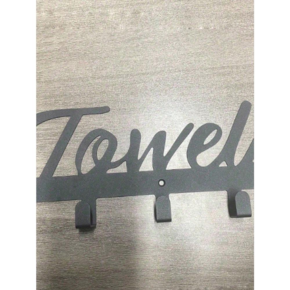 Wrought Iron Wall Hook Farmhouse Entryway Organizer Vintage Letter Shape Coat Rack Space Saving Storage for Hats Keys Towels Hallway Bedroom Decor