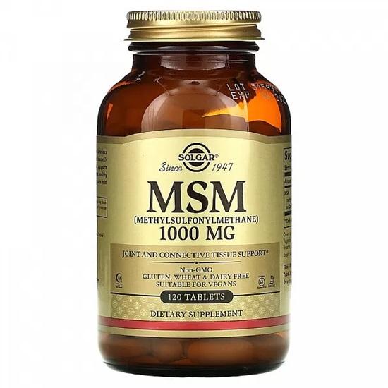 

Solgar - MSM (Methylsulfonylmethane), 1,000 mg, 120 Tablets