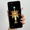 For Realme C21Y C25Y Phone Case Crown Letters Soft Liquid Silicone Protective Back Cover For Realme C21 C15 C 21 C 25 Y Fundas