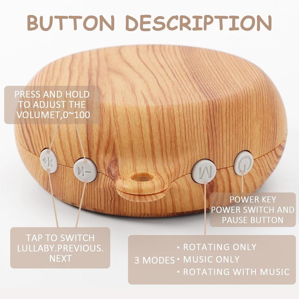 Babyrasselspielzeug 0-12 Monate Weißes drehbares Mobile am Bett Musikalisches Mobile für Neugeborene Bettglocke Spielzeughalter Halterung Baby Spielzeug für Jungen Mädchen