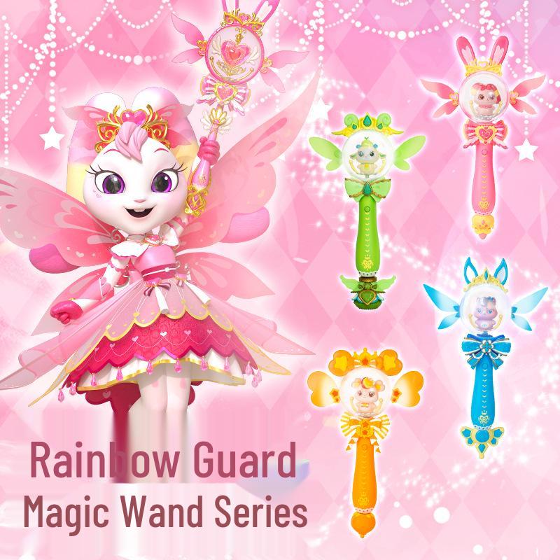 Rainbow Guardians Luminous Princess Wand: Fairy Morning Light Scepter for Girls