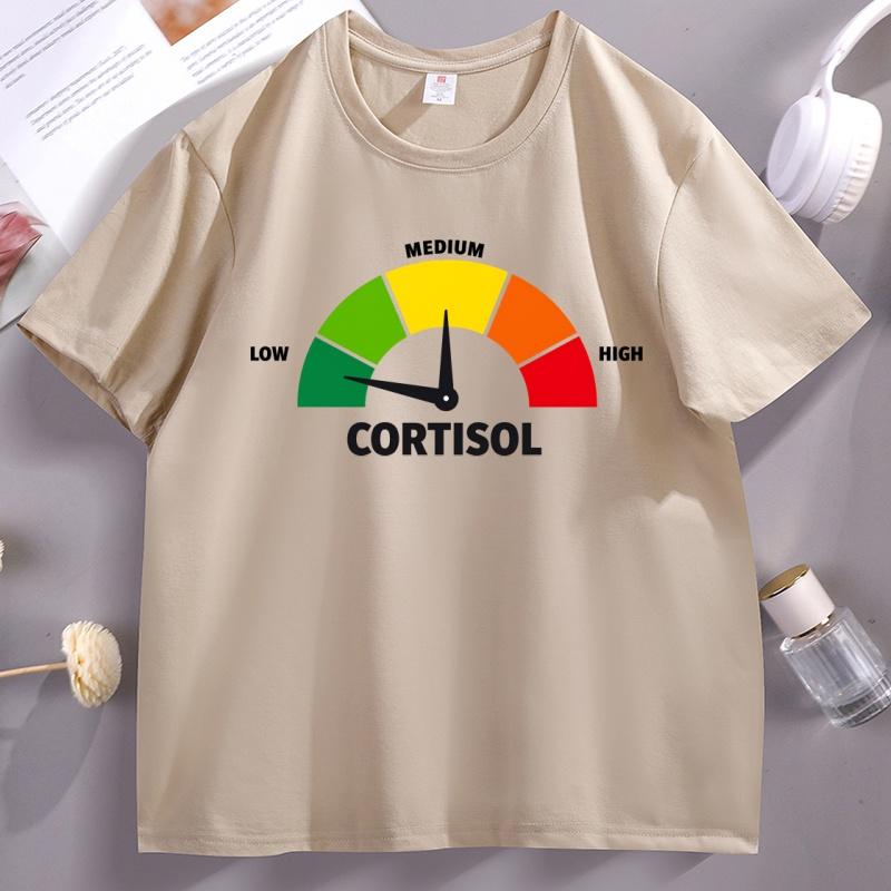 

Funny Low Cortisol Levels T-shirt Cotton Breathable T-Shirt Ultra Soft Round Neck Short Sleeve Tee Perfect for Men & Women 5XL різнокольоровий