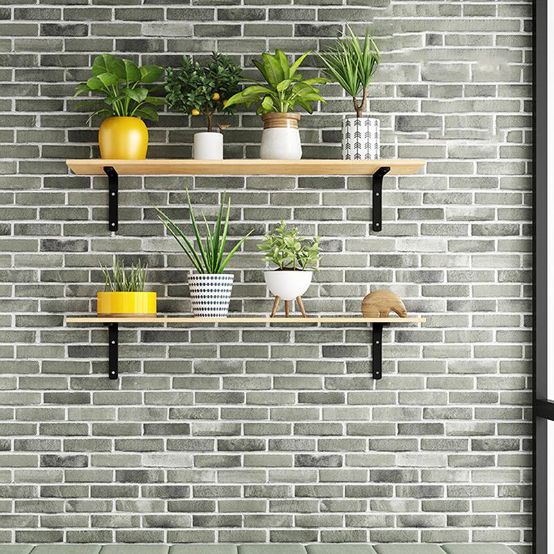 Helf Brackets L-Shaped Floating Wall Shelves Black And White Stainless Steel Bore Stand Bracket Support Hardware Home