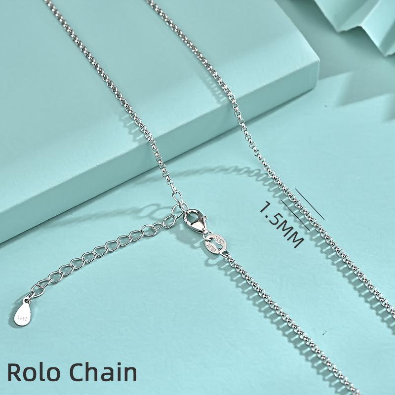 Custom 925 Sterling Silver Italy Link Chain Set Lobster Clasp Adjustable Snake Bone Sweater Chains Necklace Fashion Jewelry
