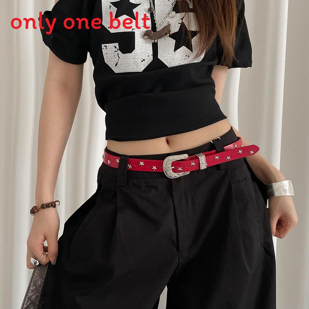 American Y2k Star Belt For Women With Pu Leather And Alloy Buckle Stylish Accessory For Dresses And Jeans