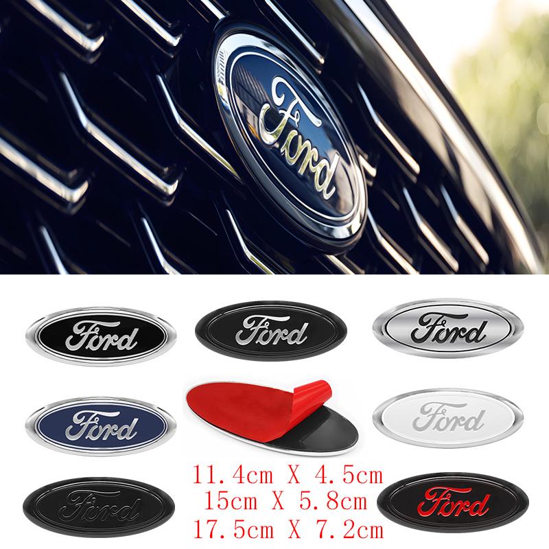 Car Front Grille Logo Hood Logo Badge Sticker Trunk Accessories For Ford Focus Mk2 Mk3 Fiesta Mk7 Ranger Mondeo Mk4 S-MAX Kuga