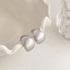 Fashion light luxury simple earrings women's silver light luxury high-end small earrings niche design trendy cool earrings