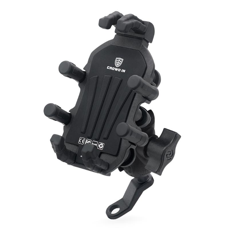 Motorcycle Phone Holder with Vibration Dampener & Secure Lock, Anti-Theft Motorcycle Phone Mount Handlebar Phone Holder