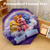 Care Bears 8 Rib Auto Folding Umbrella, Personalized Custom Name Text