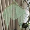 Lightweight Embroidery Edge Sheer Mesh Scarf Floral Wrap Scarf  Wedding