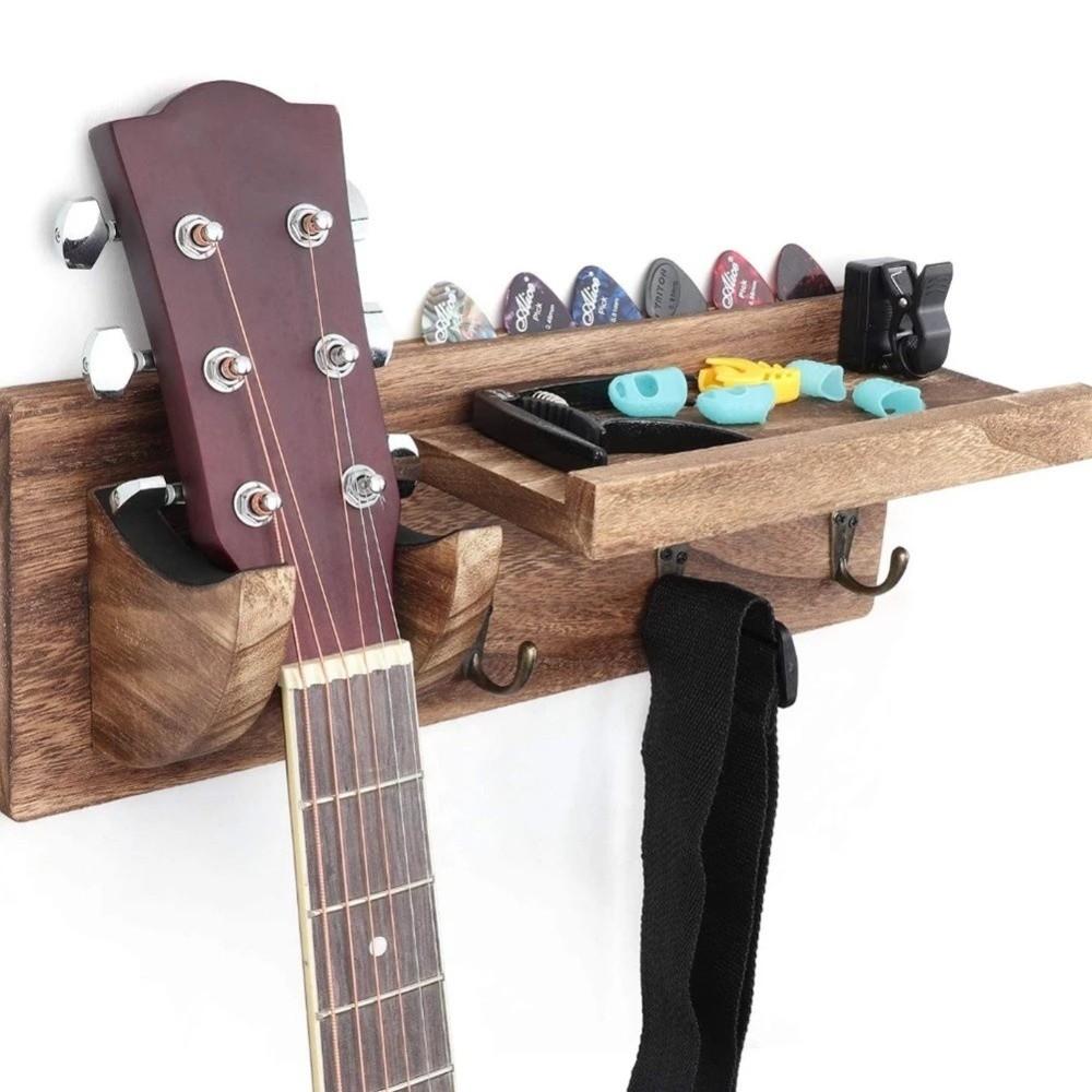 Retro Guitar Wall Mount Hanger Wall Mounted Guitar Hanging Rack  For String Music Instrument
