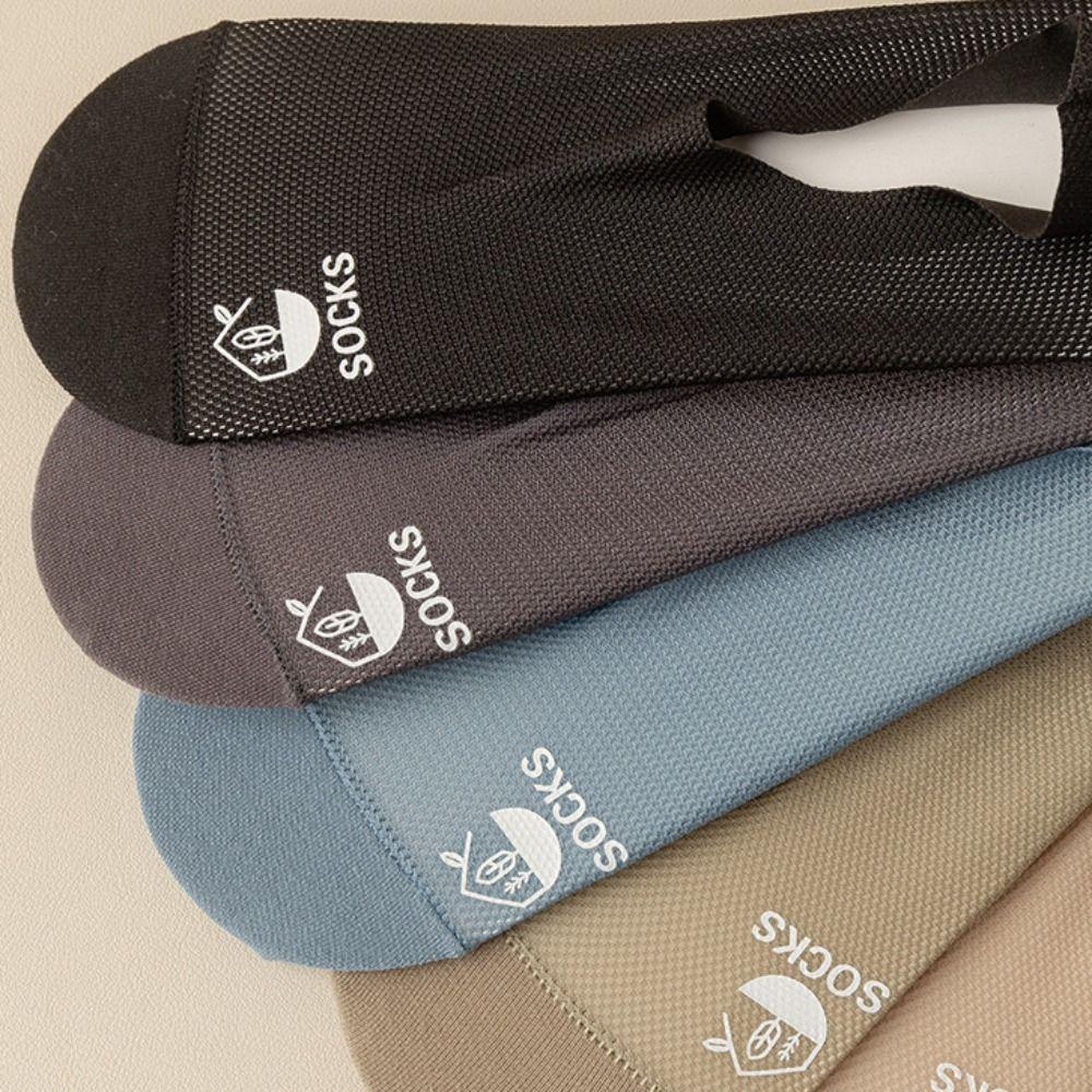 Short Simple Boat Socks Breathable Comfortable Mesh Socks Sock Slippers Man Socks Solid Color