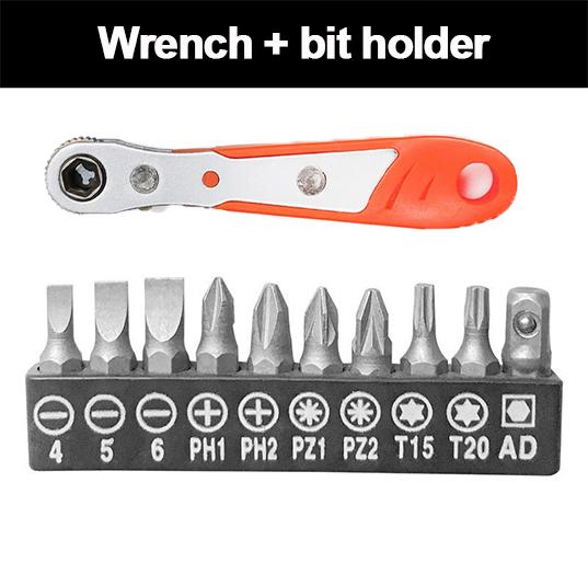 SenNan Hex Ratchet Wrench 1/4" Mini Hex Quick Release Socket Tool Ratchet Repair Spanner Hand Tools Kit Screwdriver Drill Bits