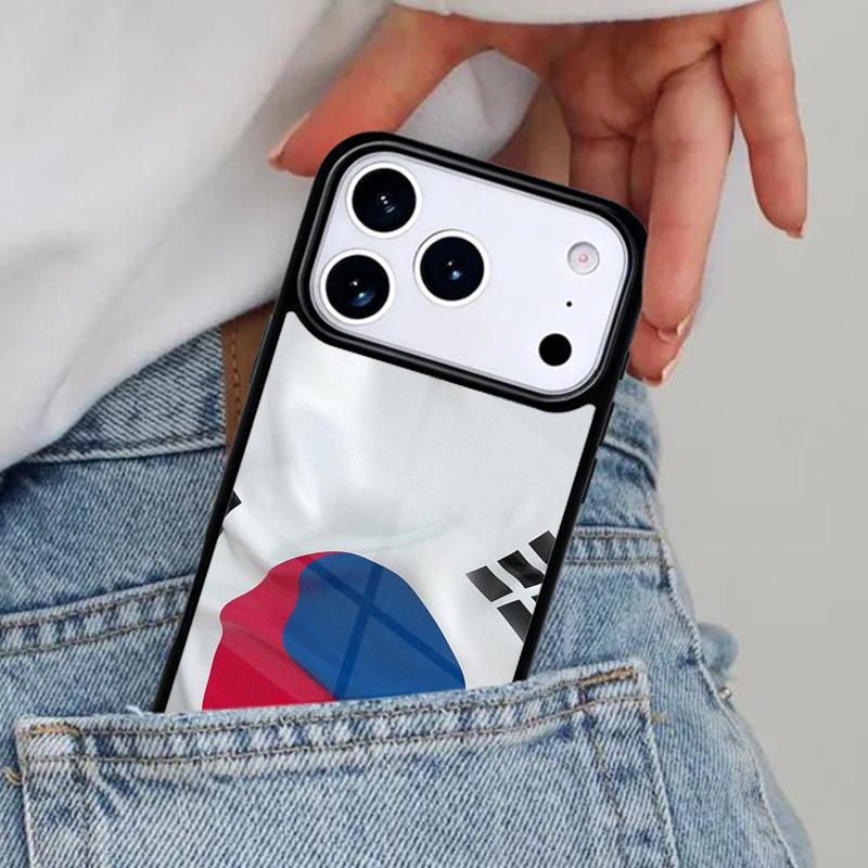 South Korea Flag Phone Case for iPhone 17ProMax 12 13 14 15 16e 17 Pro Max Plus Air Cover