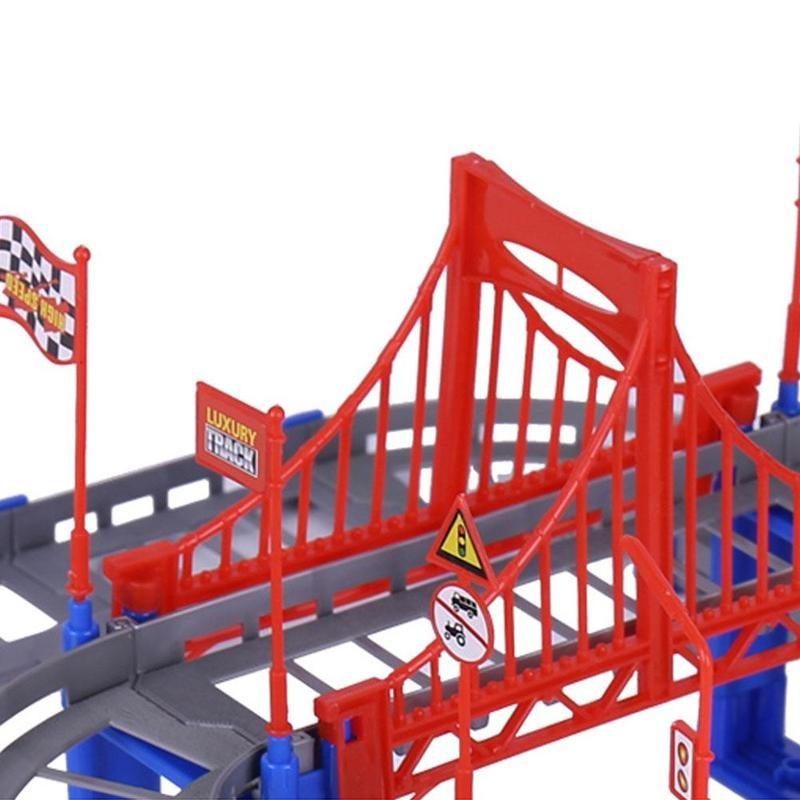 Variety Assembled City Rail Car Electric Track Car Double Layer Toys Children's Track Train